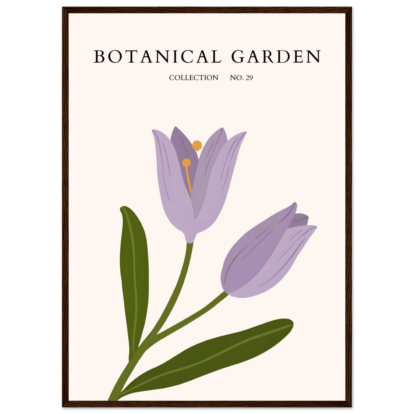 Botanical Garden Lavender Bloom Minimalist Framed Art - Vibrantwalls
