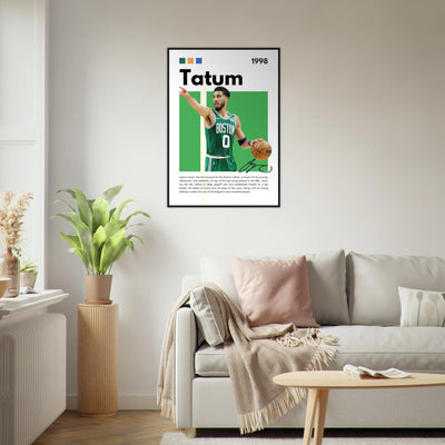 Jayson Tatum Boston Celtics Star Framed Poster Vibrantwalls