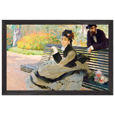 Camille Monet Garden Bench Art – Exquisite Artwork for Garden Lovers - Vibrantwalls