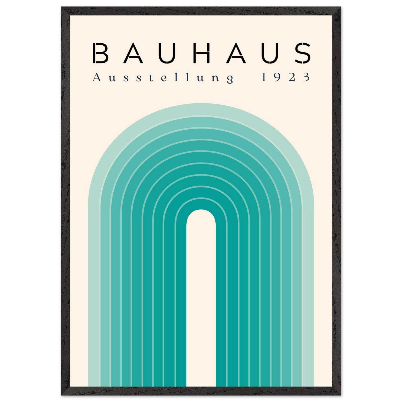 Bauhaus Ausstellung 1923 Teal & Cream - Vibrantwalls