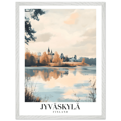 Jyväskylä Finland Framed Poster – Serene Lakeside Wall Art with Vintage-Inspired Charm & Wooden Frame - Vibrantwalls