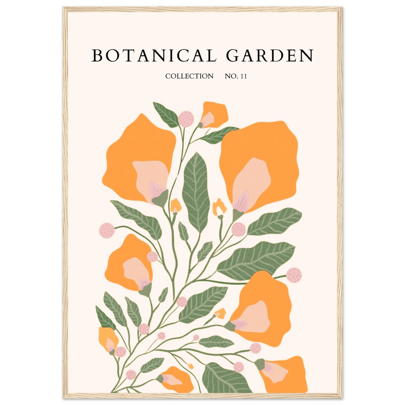 Botanical Garden Collection Framed Poster – Warm Floral Art Print | Ready-to-Hang in Various Sizes & Frame Styles - Vibrantwalls