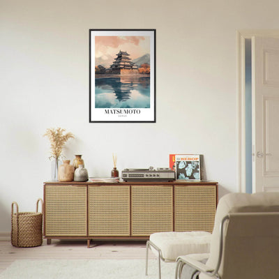 Matsumoto Japan Framed Poster – Serene Travel Wall Art with Wooden Frame - Vibrantwalls