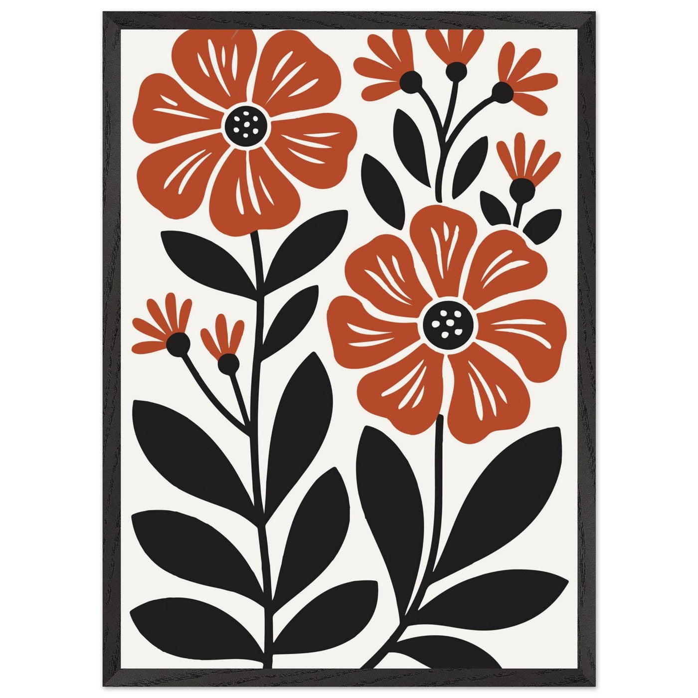 Abstract Floral Bloom Modern Botanical Art - Vibrantwalls
