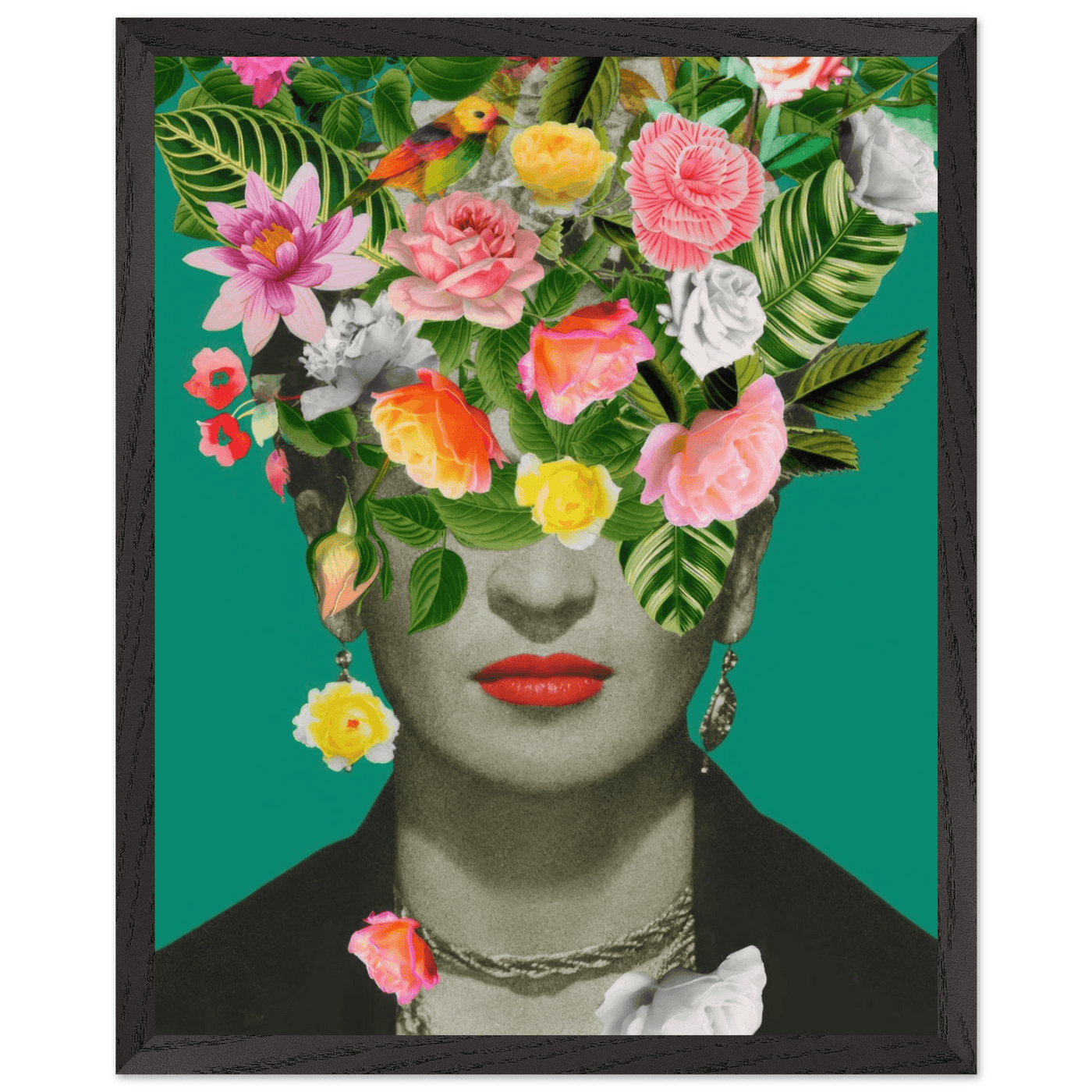 Floral Frida Artwork - Vibrant and Inspiring Home Decor - Vibrantwalls