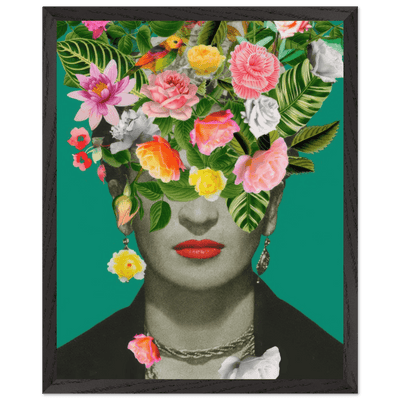 Floral Frida Artwork - Vibrant and Inspiring Home Decor - Vibrantwalls