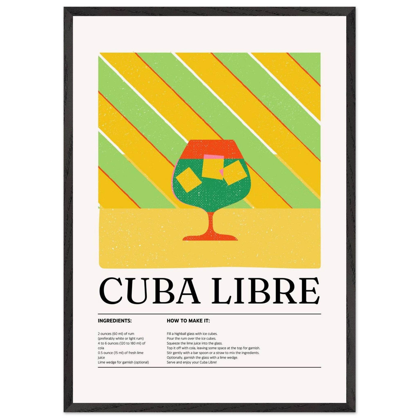 Cuba Libre Cocktail Recipe - Vibrantwalls