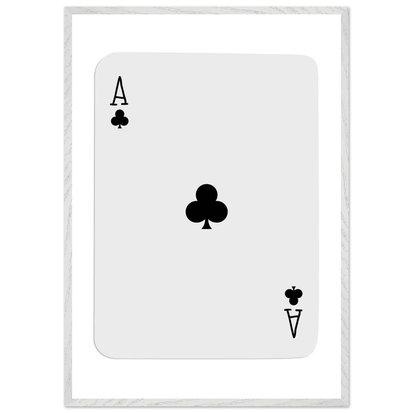 Ace of Clubs Poker Card Print - Elegant Framed Wall Art, Eco-Friendly Wood Frame & Multiple Sizes - Vibrantwalls
