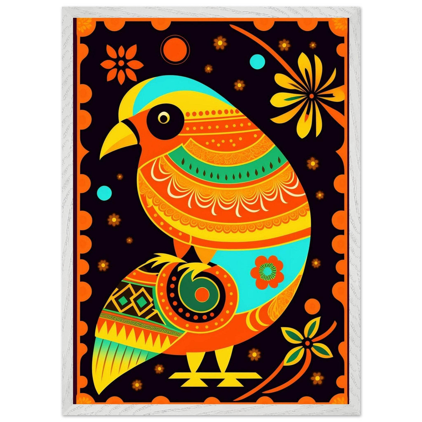 Vibrant Tribal Bird Art - Vibrantwalls