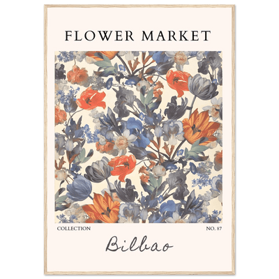 Flower Market Bilbao Print – Elegant Floral Framed Poster | Vibrant Nature & Botanical Art, Ready-to-Hang - Vibrantwalls