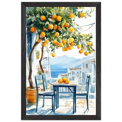 Mediterranean Lemon Tree Decor with Sea View Charm - Vibrantwalls
