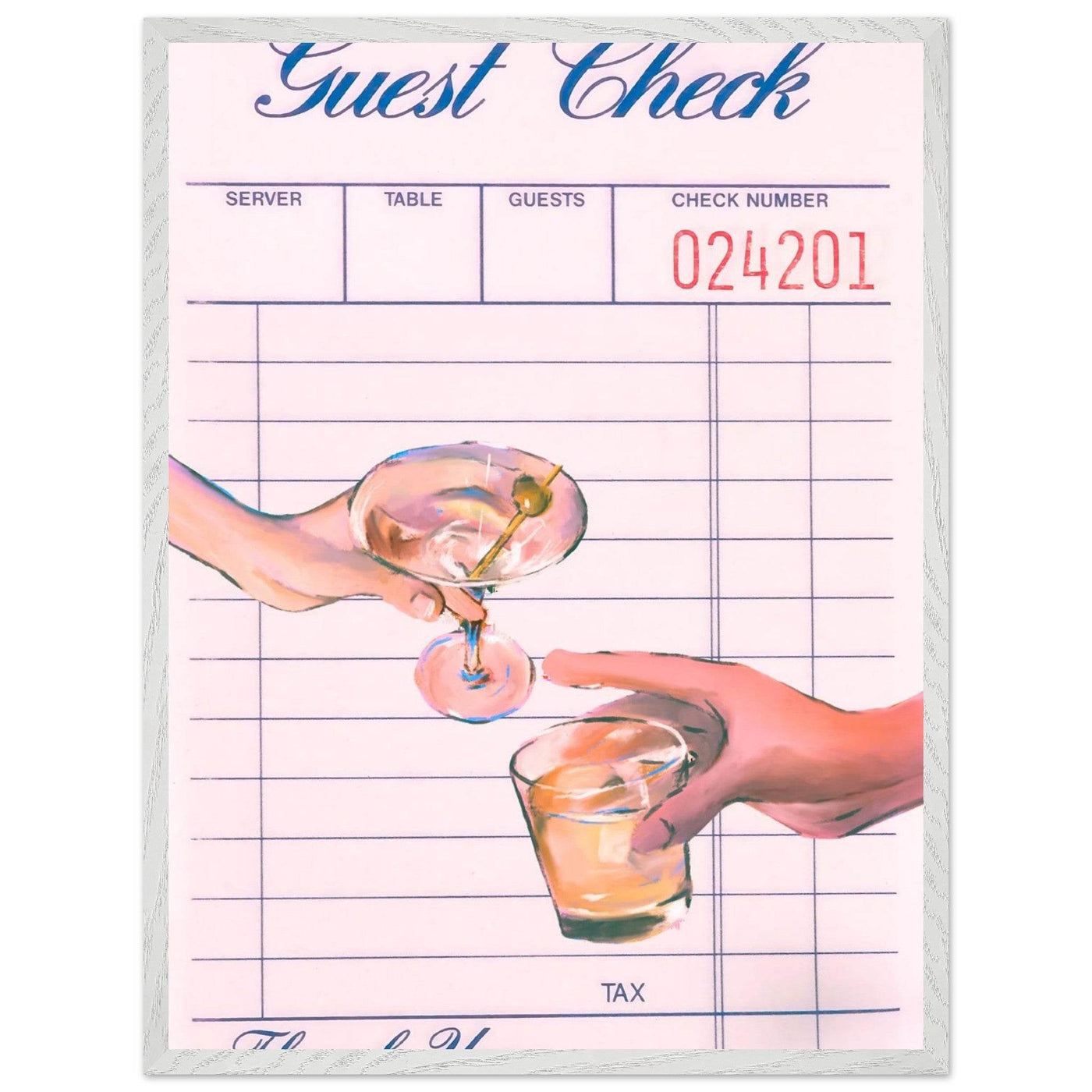 Guest Check Cheers - Vibrantwalls