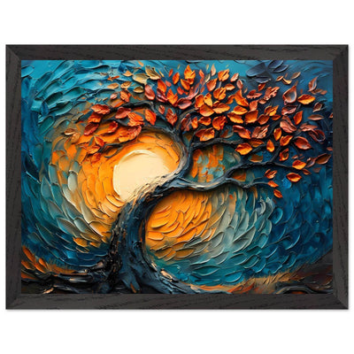 Palette Knife Tree of Life Framed - Vibrantwalls