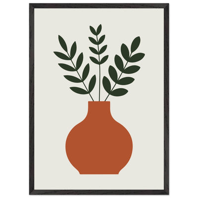 Terracotta Vase Greenery - Vibrantwalls