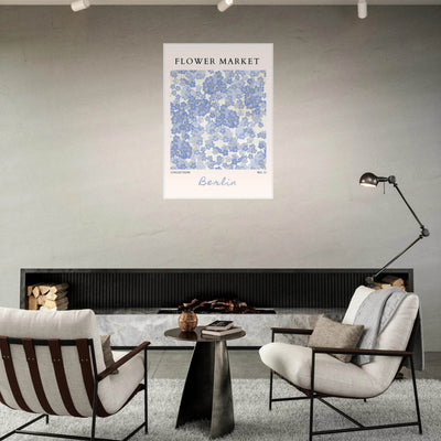 Forget-Me-Not Bloom Framed Poster – Gentle Blue Floral Art Print | Berlin Collection | Ready-to-Hang Wall Art - Vibrantwalls