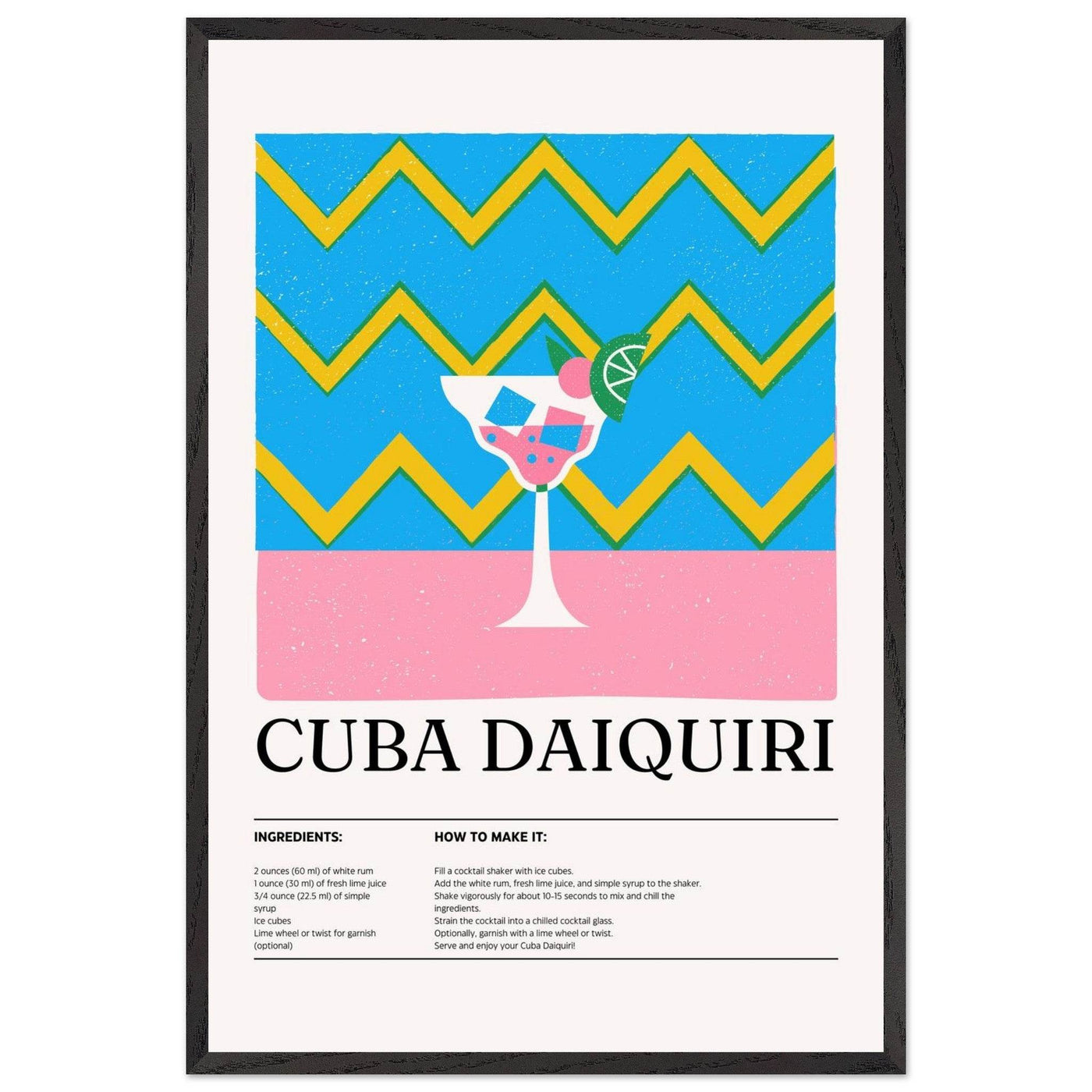 Cuba Daiquiri Cocktail Recipe - Vibrantwalls