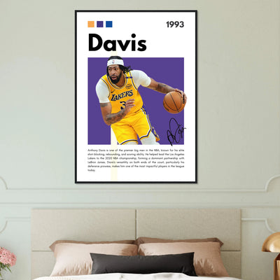 Anthony Davis Lakers Modern Basketball Art Print Vibrantwalls