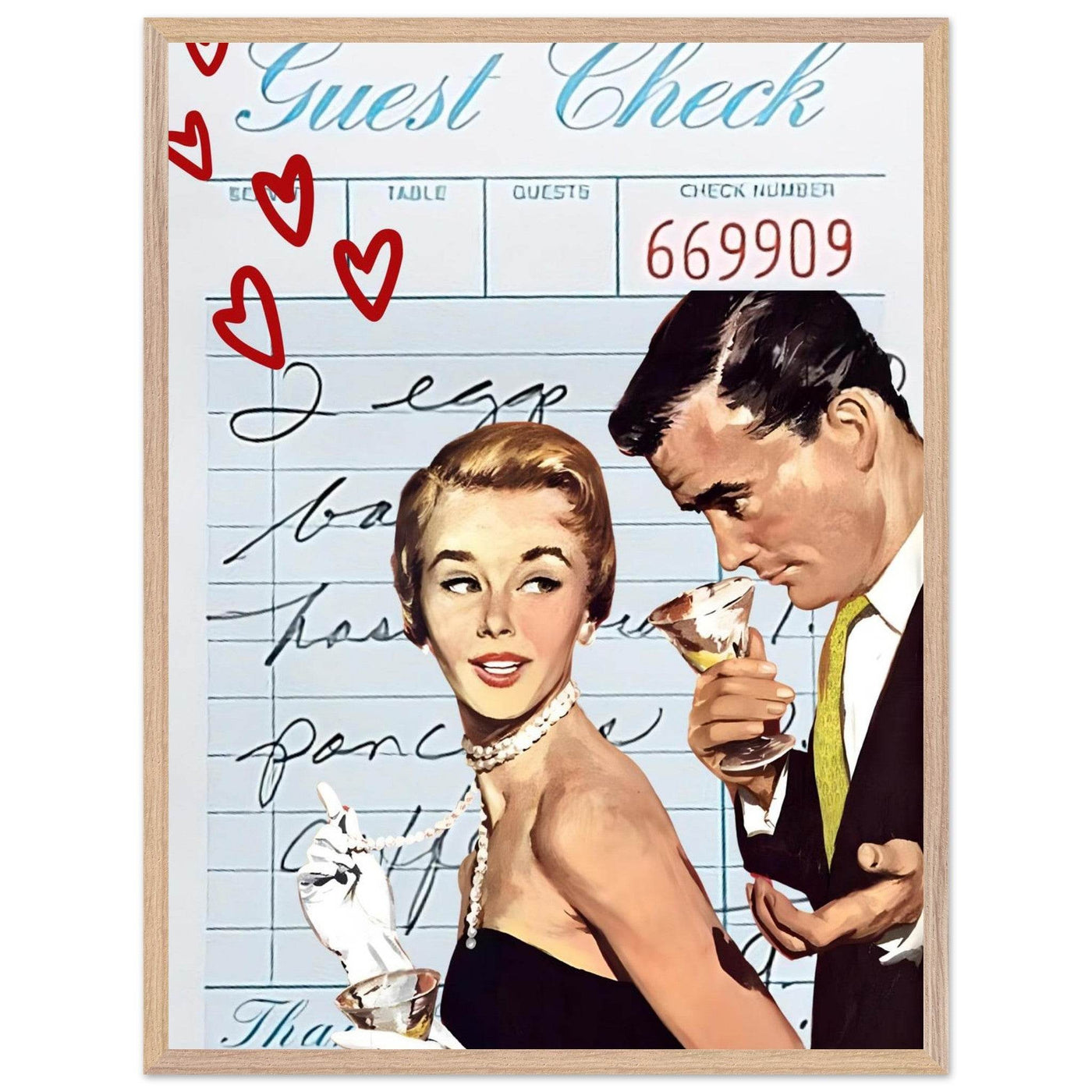 Retro Romance Cocktail Vintage Love Bar Art - Vibrantwalls