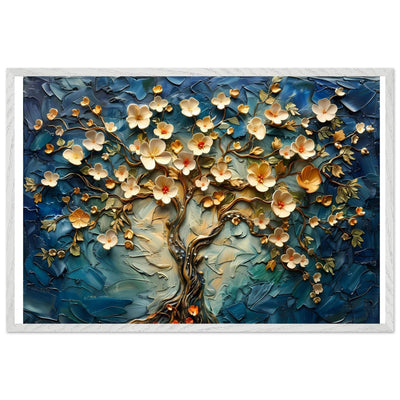 Textured Tree of Life Impasto Blooms - Vibrantwalls