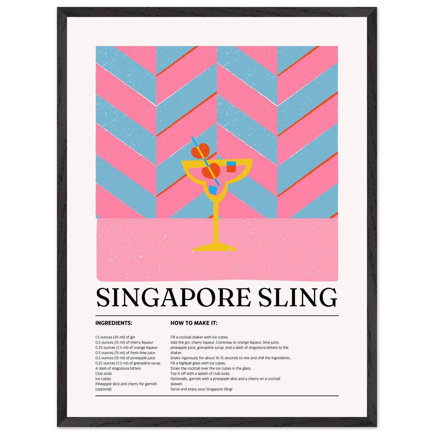 Singapore Sling Cocktail Recipe - Vibrantwalls