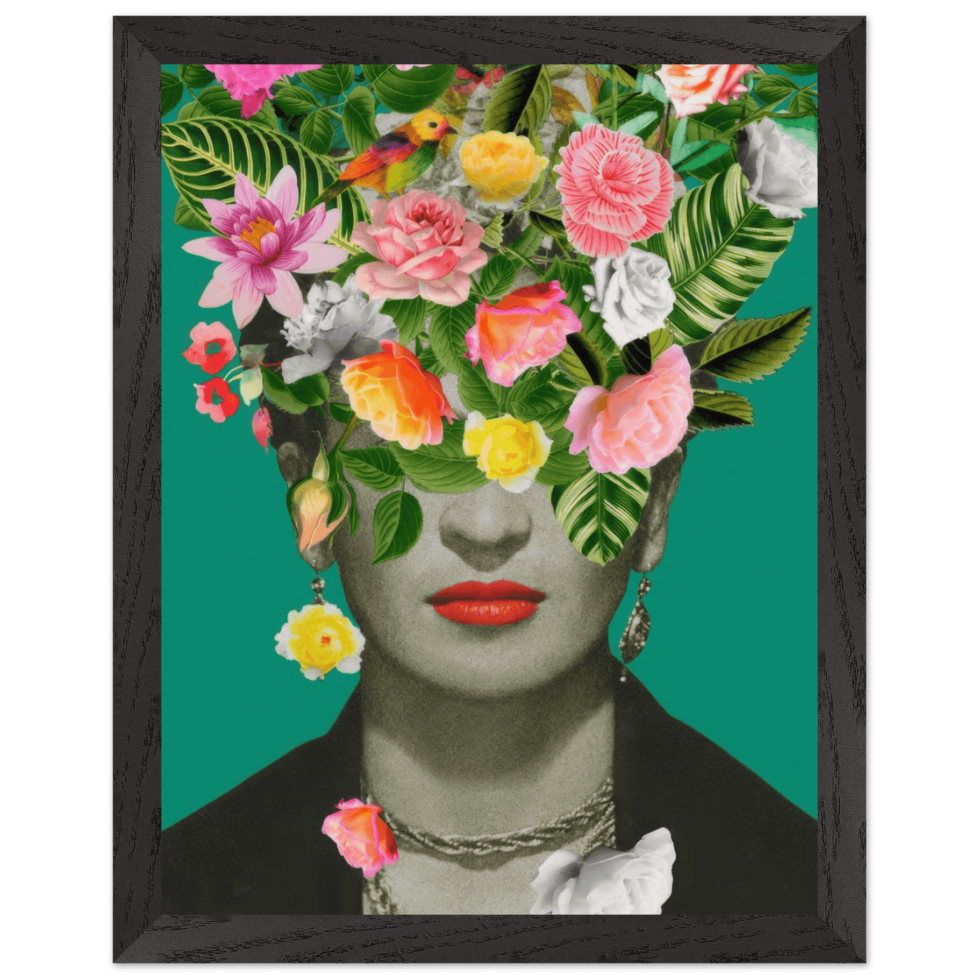 Floral Frida Artwork - Vibrant and Inspiring Home Decor - Vibrantwalls