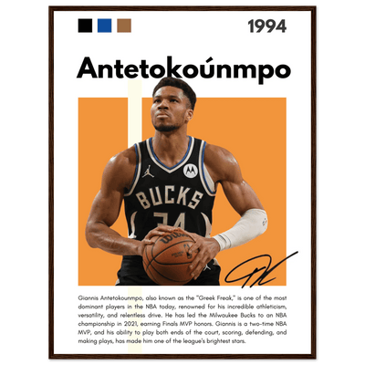 Giannis Antetokounmpo Greek Freak Bucks Poster - Vibrantwalls