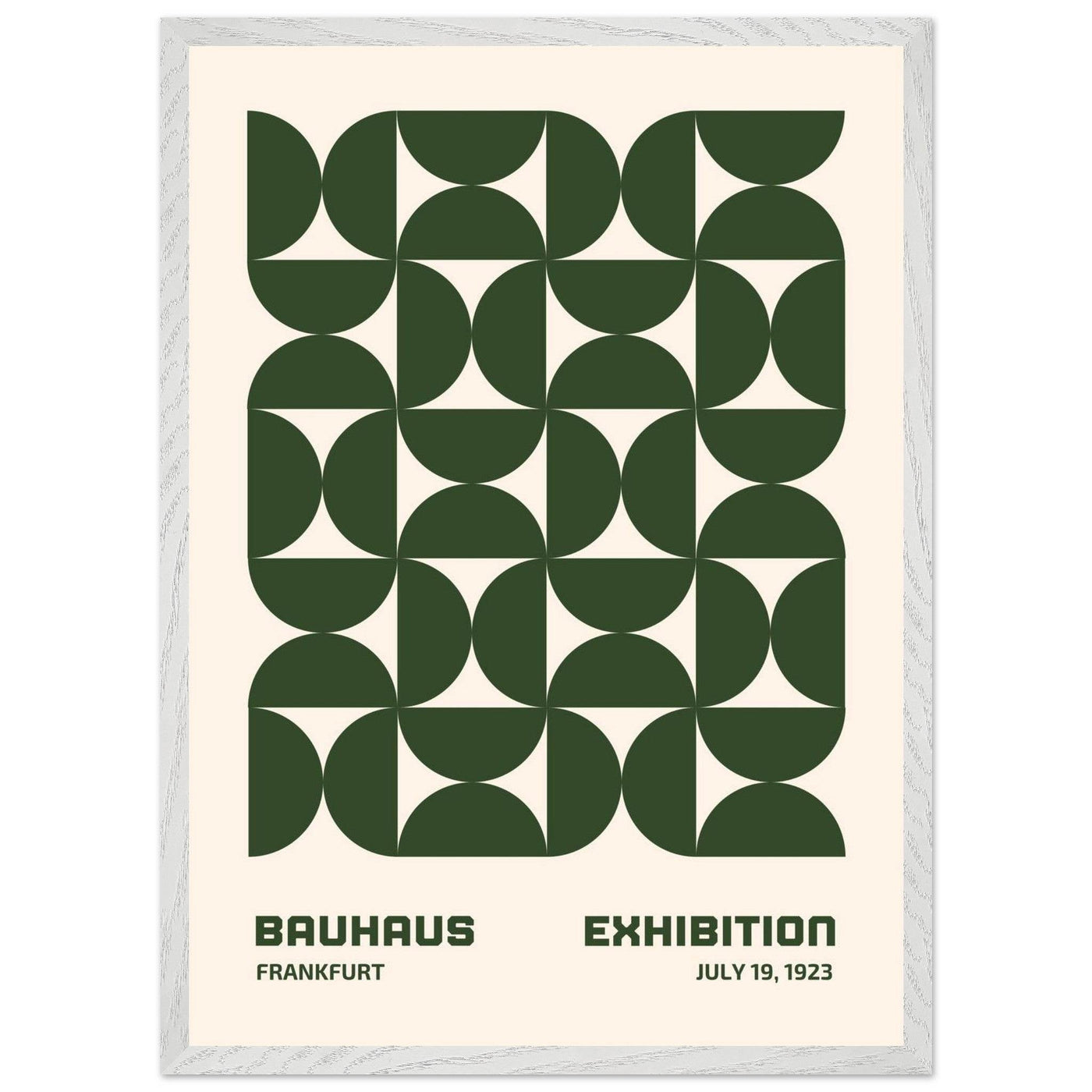 Bauhaus Forest Green & Cream Modern - Vibrantwalls
