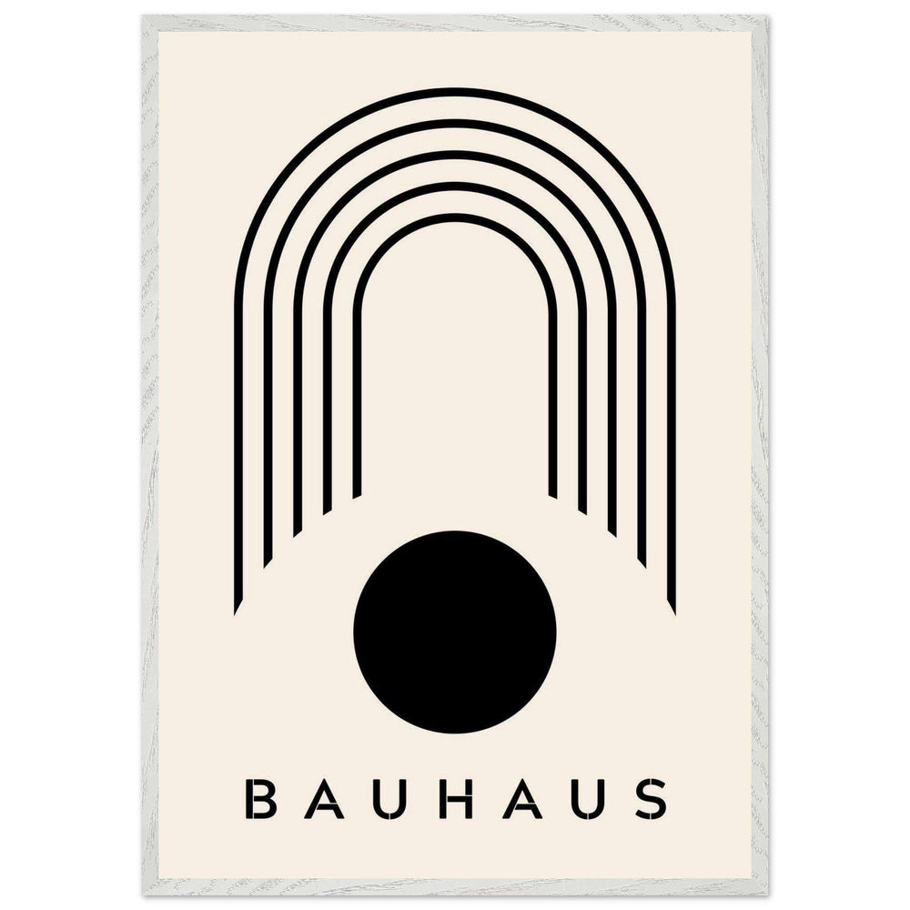 Bauhaus Black Beige Arch Circle Wall Art - Vibrantwalls