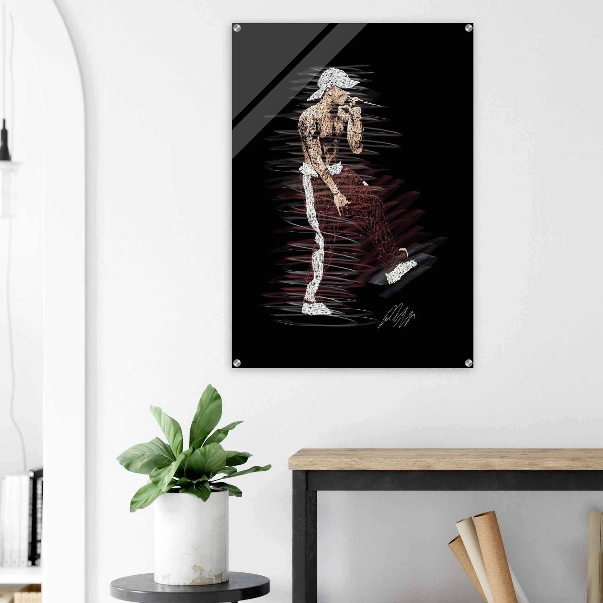 Abstract 'Notorious' Art Acrylic Print – Dynamic, Modern, & Ready to Hang Wall Decor - Vibrantwalls