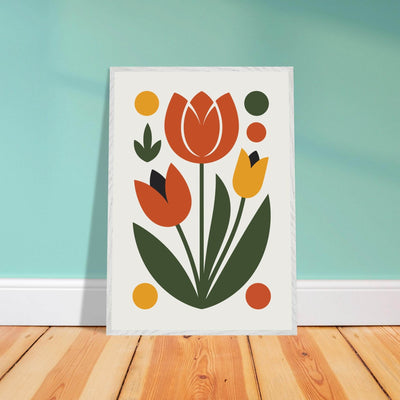 Abstract Mid-Century Modern Tulip Art - Vibrantwalls