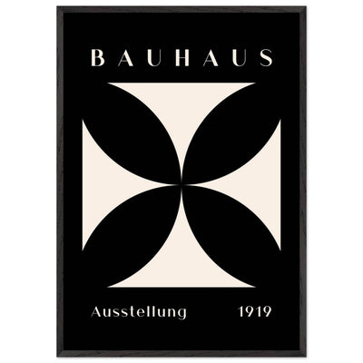 Bauhaus Ausstellung 1919 Black & Cream Minimalist - Vibrantwalls