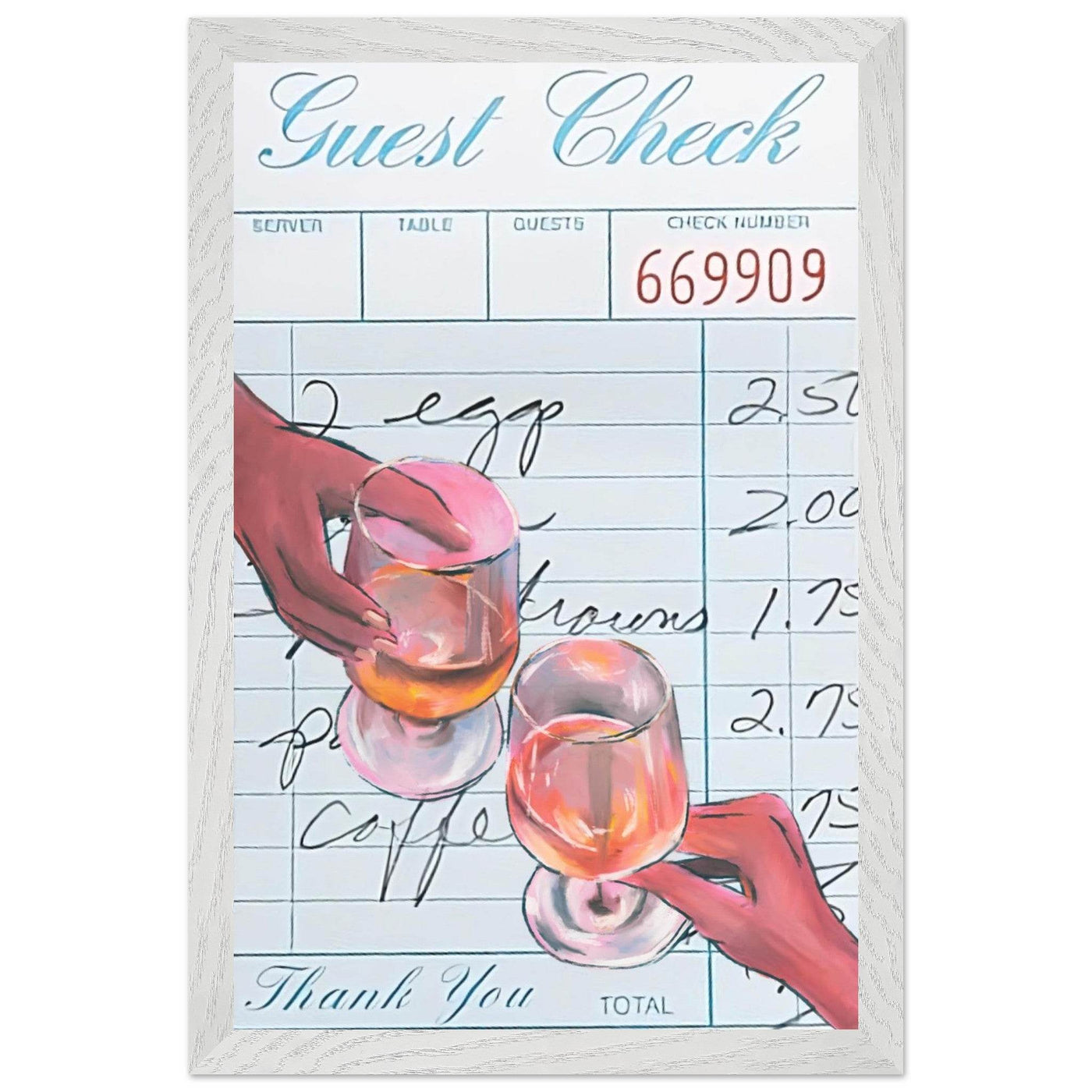 Retro Bar Tab Drink - Vibrantwalls