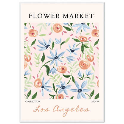 Abstract Floral Framed Poster – Pastel Blossom & Leaf Art Prints | Ready-to-Hang Wall Decor - Vibrantwalls