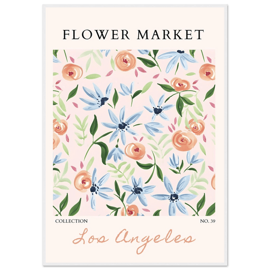 Abstract Floral Framed Poster – Pastel Blossom & Leaf Art Prints | Ready-to-Hang Wall Decor - Vibrantwalls