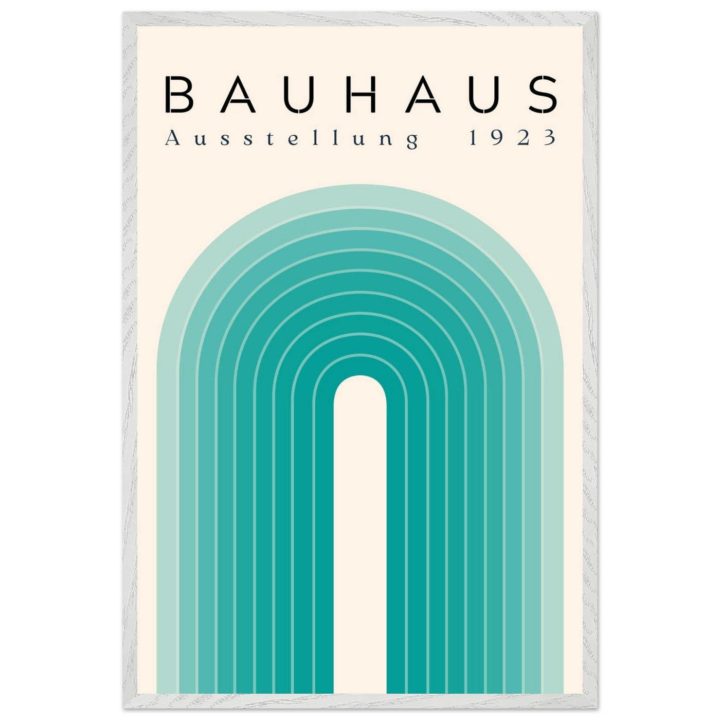 Bauhaus Ausstellung 1923 Teal & Cream - Vibrantwalls