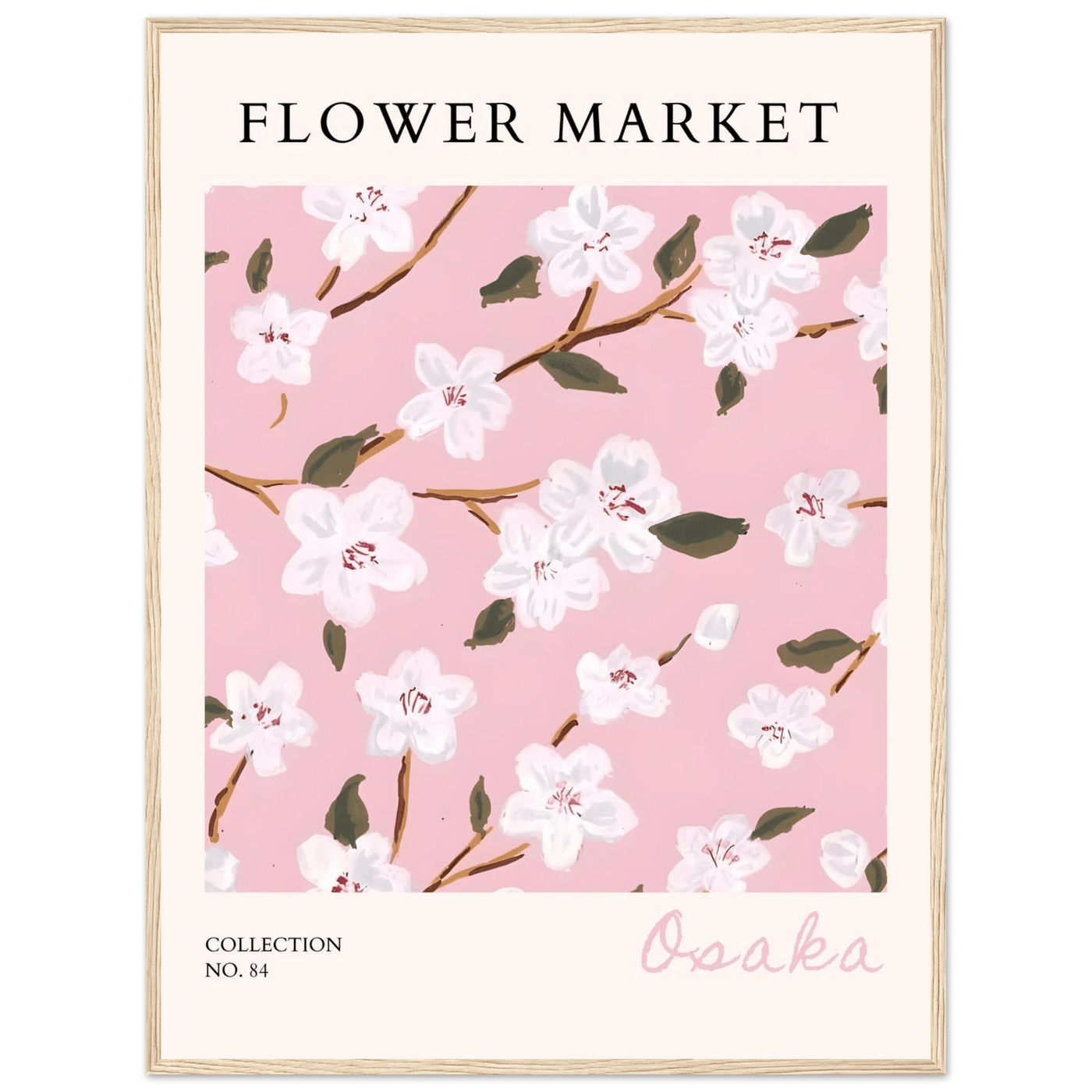Sakura Pink Bloom Framed Poster – Delicate Floral Art Print | Ready-to-Hang in Your Choice of Frame - Vibrantwalls