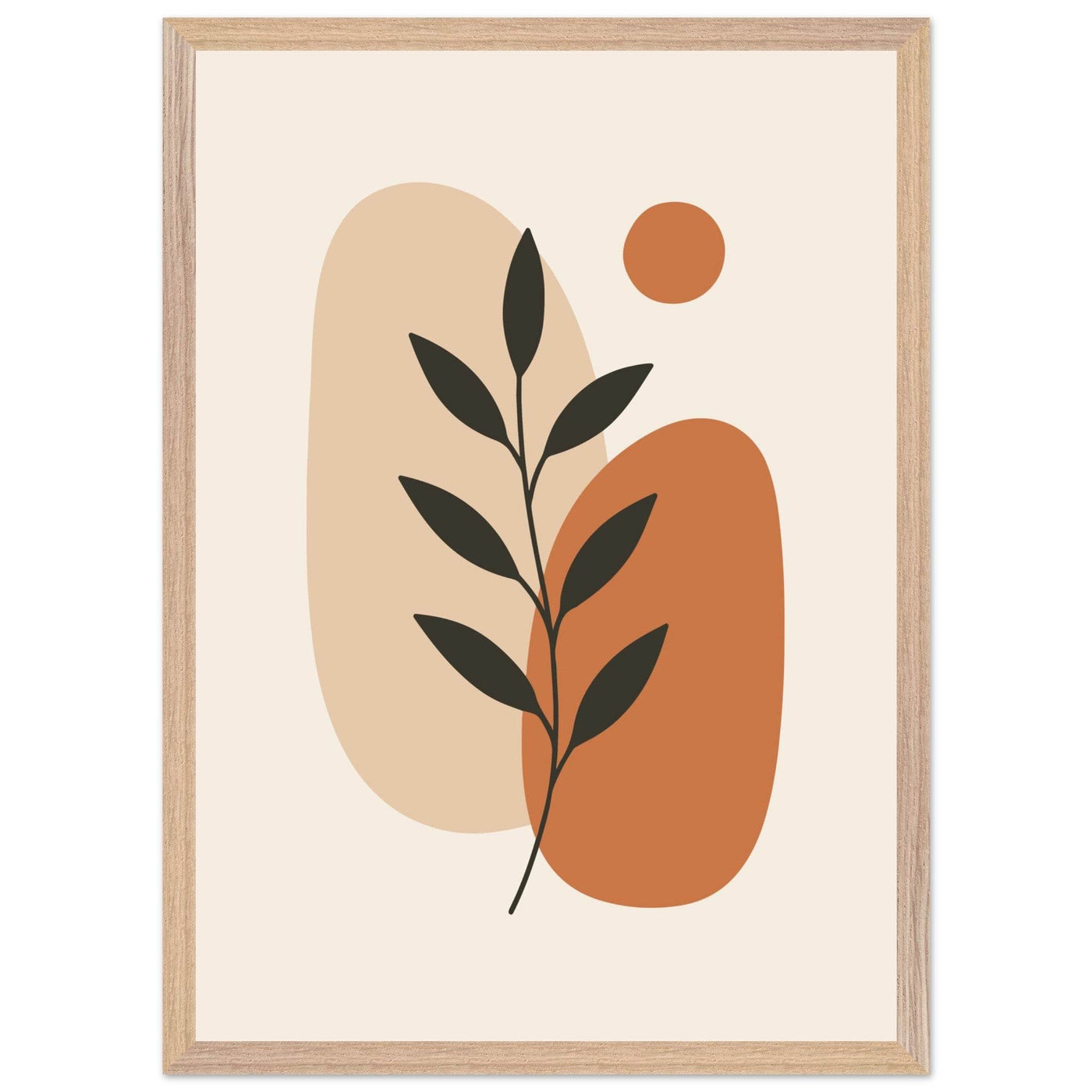 Abstract Botanical Earthy Desert Plant Design - Vibrantwalls