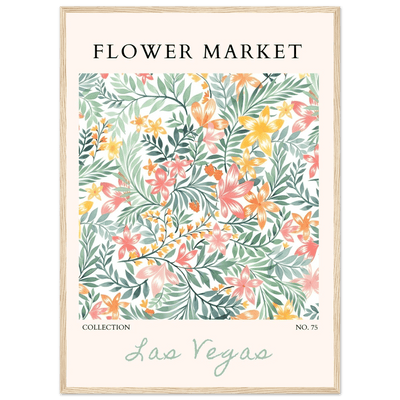 Flower Market Collection Framed Poster – Las Vegas Botanical Bliss Print | Ready-to-Hang Floral Art - Vibrantwalls