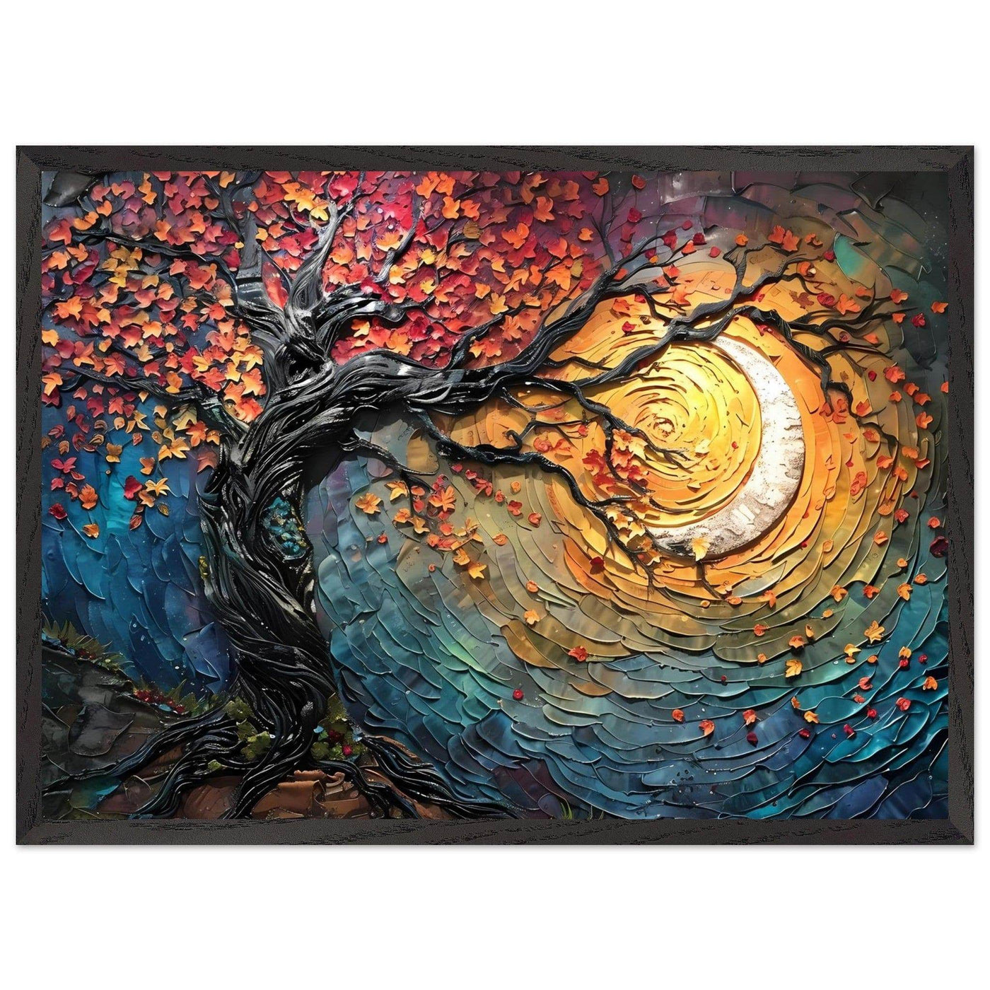 Impasto Style Autumn Tree of Life Poster - Vibrantwalls
