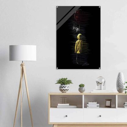 Abstract Figure Acrylic Print – Modern Black & Yellow Art, Vibrant & Durable Wall Decor - Vibrantwalls