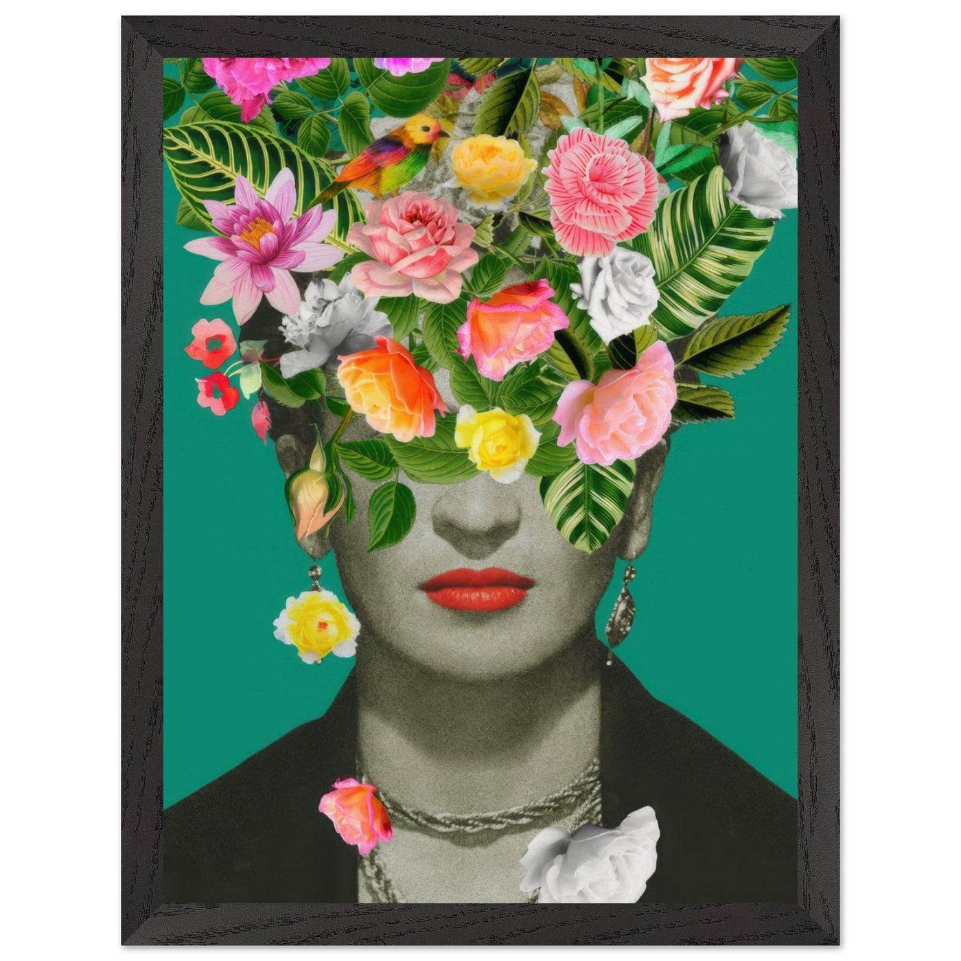 Floral Frida Artwork - Vibrant and Inspiring Home Decor - Vibrantwalls