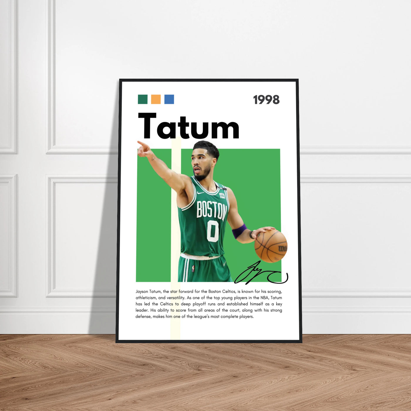 Jayson Tatum Boston Celtics Star Framed Poster Vibrantwalls