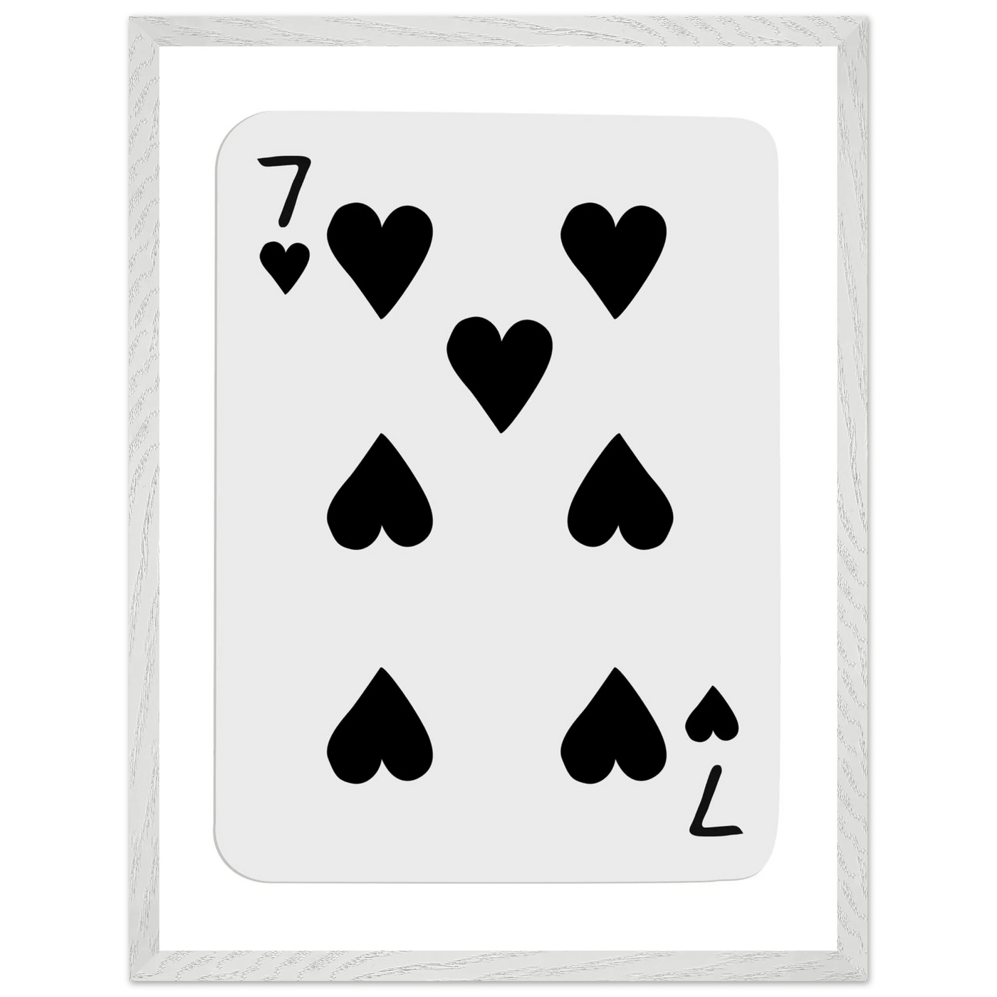 Seven of Spades Poker Card Print - Mounted & Framed Wall Art, Eco-Friendly Wood Frame in Multiple Finishes - Vibrantwalls