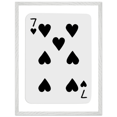 Seven of Spades Poker Card Print - Mounted & Framed Wall Art, Eco-Friendly Wood Frame in Multiple Finishes - Vibrantwalls