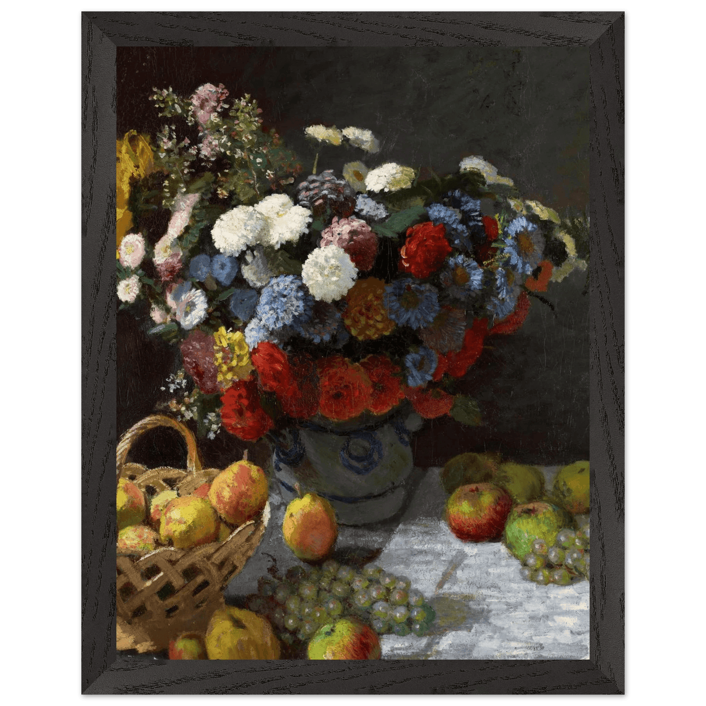 Still Life Wall Art Print of Flowers and Fruit for Elegant Home Decor - Vibrantwalls