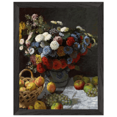 Still Life Wall Art Print of Flowers and Fruit for Elegant Home Decor - Vibrantwalls