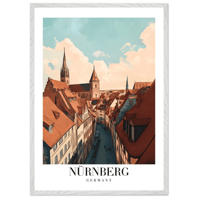 Nürnberg Germany Framed Poster – Vintage Travel Wall Art with Wooden Frame - Vibrantwalls