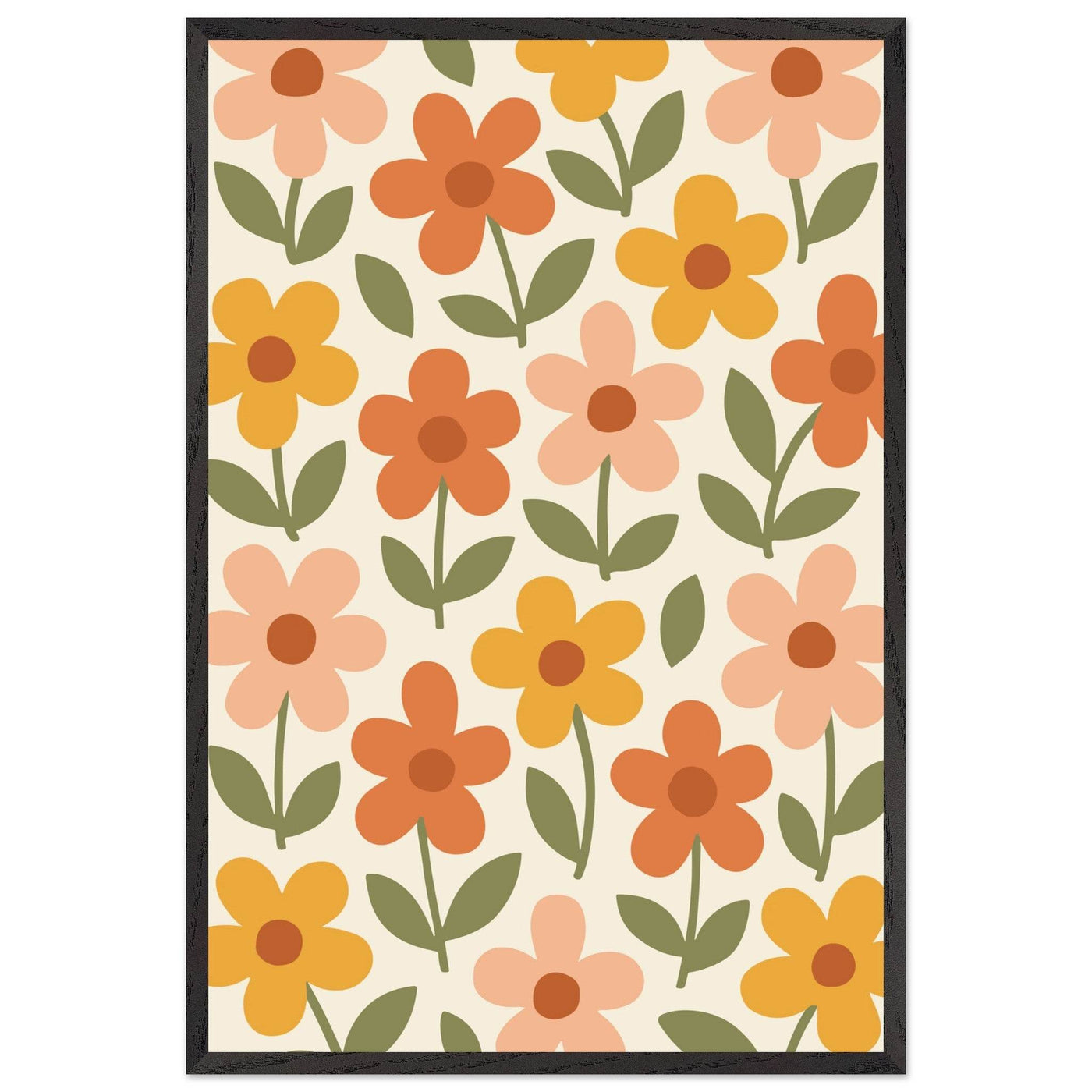 Retro Floral Dream - Vibrantwalls