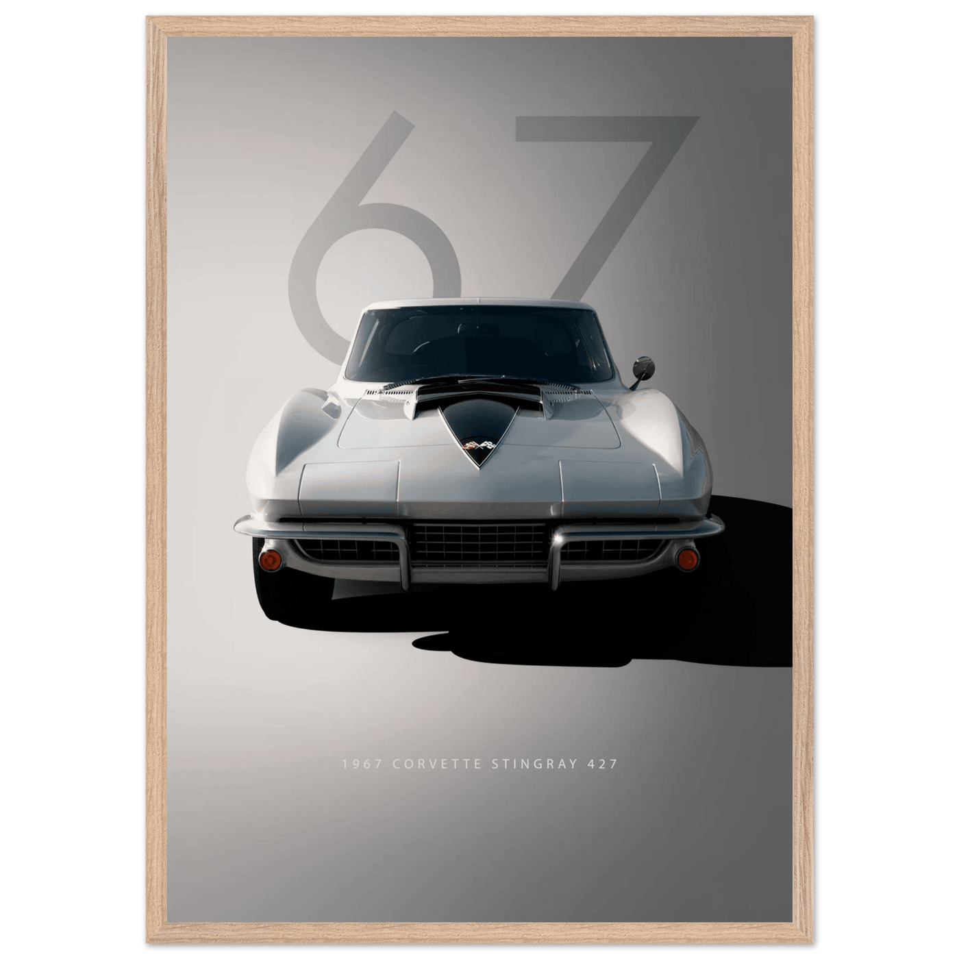1967 Corvette Stingray 427 Framed Poster | Iconic Automotive Art, Ready-to-Hang - Vibrantwalls