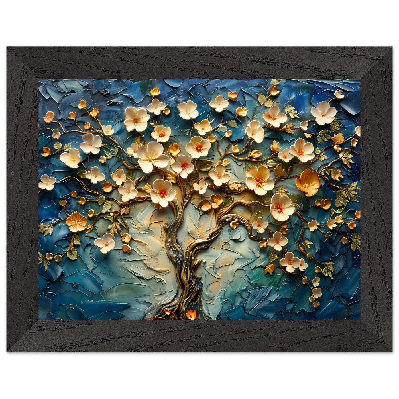 Textured Tree of Life Impasto Blooms - Vibrantwalls